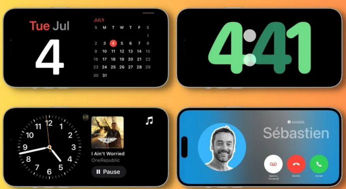 桑日苹果手机维修分享iOS17横屏充电待机显示有什么好处 