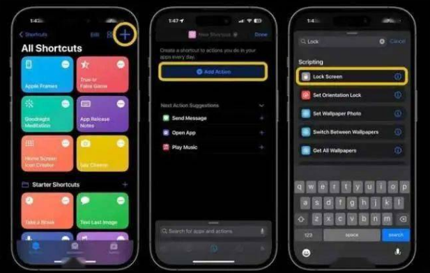 桑日苹果14锁屏维修店分享iPhone14升级iOS16.4后如何创建锁屏快捷方式 