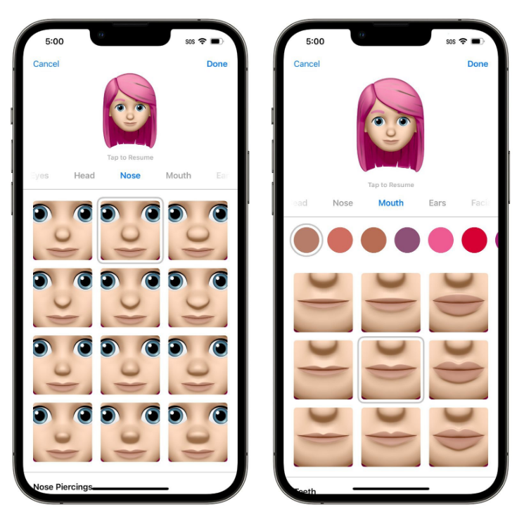 桑日苹果手机维修分享​iOS 16中的拟我表情有了哪些变化和升级 