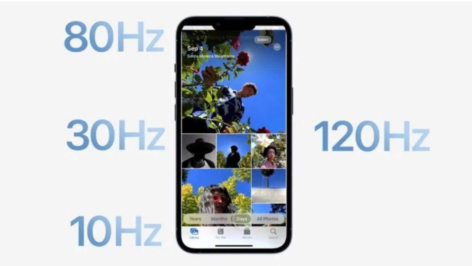 桑日苹果14维修分享iPhone 14有高刷吗 